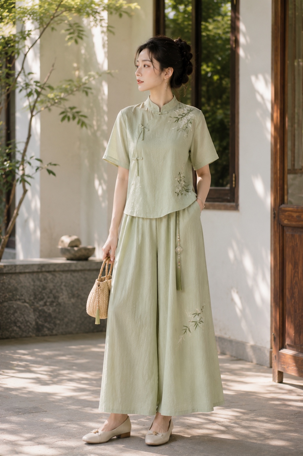 豆绿清欢 · 夏日两件套